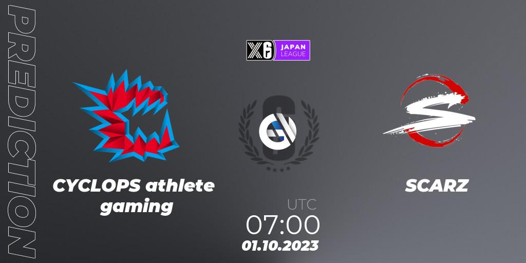 Pronóstico CYCLOPS athlete gaming - SCARZ. 01.10.23, Rainbow Six, Japan League 2023 - Stage 2