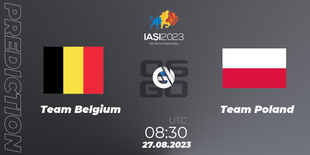 Pronóstico Team Belgium - Team Poland. 27.08.2023 at 12:50, Counter-Strike (CS2), IESF World Esports Championship 2023