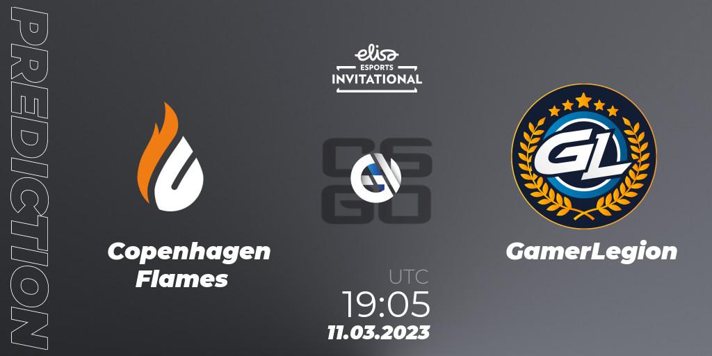 Pronóstico Copenhagen Flames - GamerLegion. 11.03.23, CS2 (CS:GO), Elisa Invitational Winter 2023