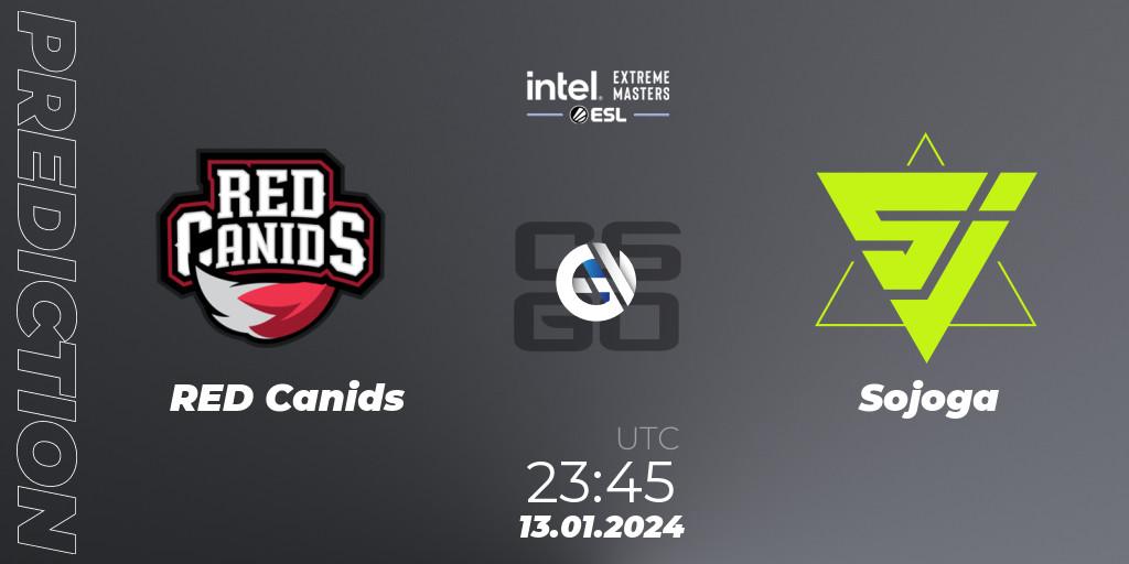 Pronóstico RED Canids - Sojoga. 13.01.2024 at 23:45, Counter-Strike (CS2), Intel Extreme Masters China 2024: South American Open Qualifier #1