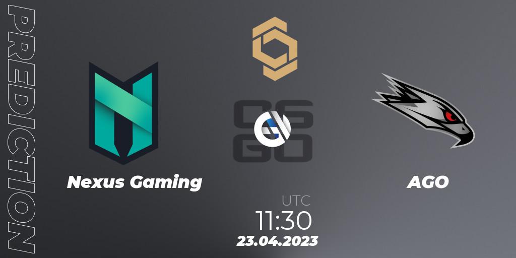Pronóstico Nexus Gaming - AGO. 23.04.2023 at 11:30, Counter-Strike (CS2), CCT South Europe Series #4