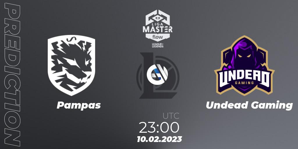 Pronóstico Pampas - Undead Gaming. 10.02.2023 at 23:00, LoL, Liga Master Opening 2023 - Group Stage