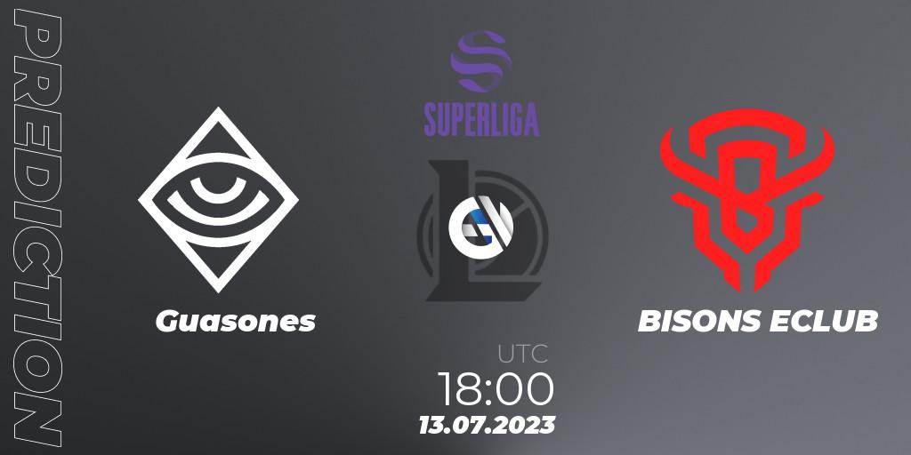 Pronóstico Guasones - BISONS ECLUB. 11.07.2023 at 18:00, LoL, Superliga Summer 2023 - Group Stage