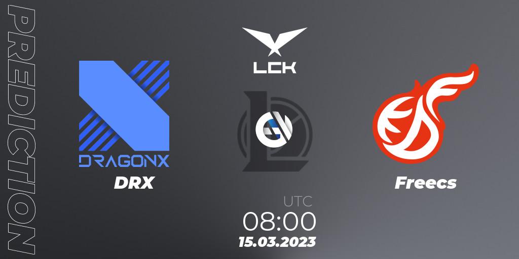 Pronóstico DRX - Freecs. 15.03.23, LoL, LCK Spring 2023 - Group Stage