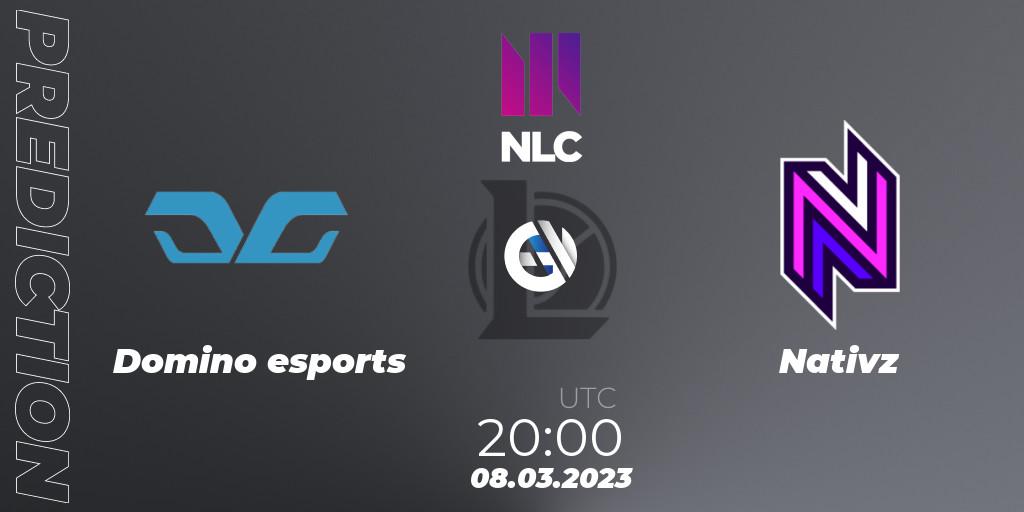 Pronóstico Domino esports - Nativz. 08.03.2023 at 20:00, LoL, NLC 1st Division Spring 2023