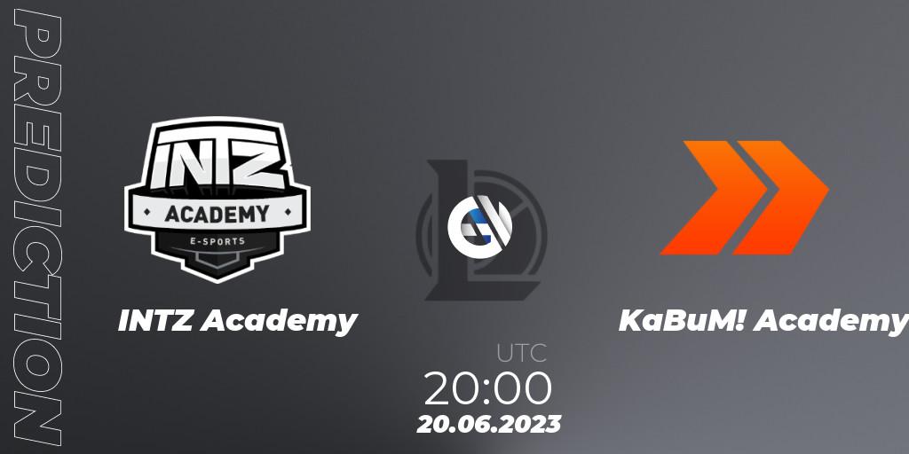 Pronóstico INTZ Academy - KaBuM! Academy. 20.06.2023 at 20:00, LoL, CBLOL Academy Split 2 2023 - Group Stage