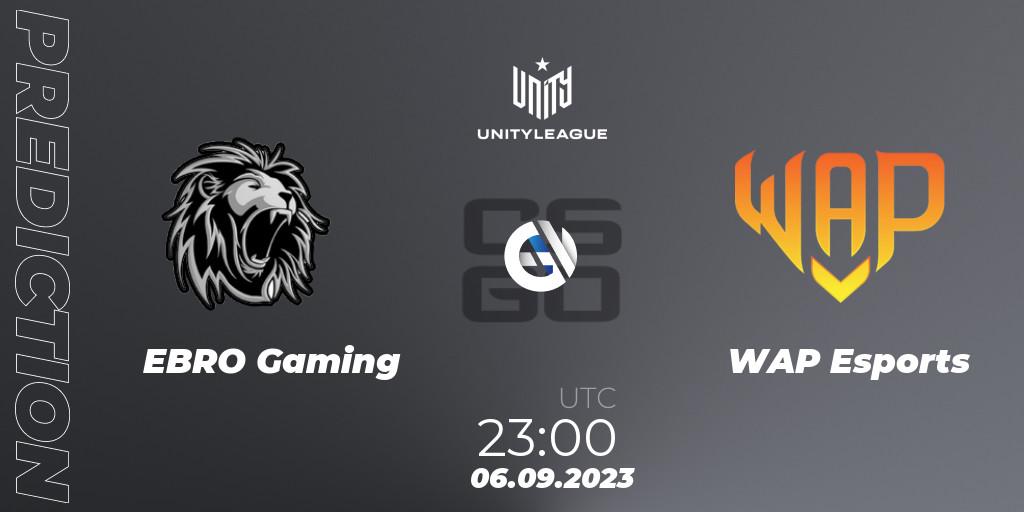 Pronóstico EBRO Gaming - WAP Esports. 06.09.2023 at 23:00, Counter-Strike (CS2), LVP Unity League Argentina 2023