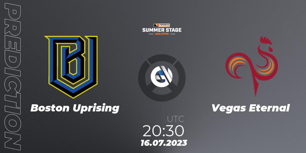 Pronóstico Boston Uprising - Vegas Eternal. 16.07.2023 at 20:30, Overwatch, Overwatch League 2023 - Summer Stage Qualifiers