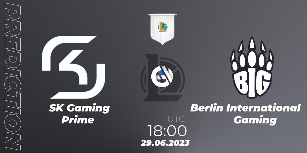 Pronóstico SK Gaming Prime - Berlin International Gaming. 29.06.23, LoL, Prime League Summer 2023 - Group Stage