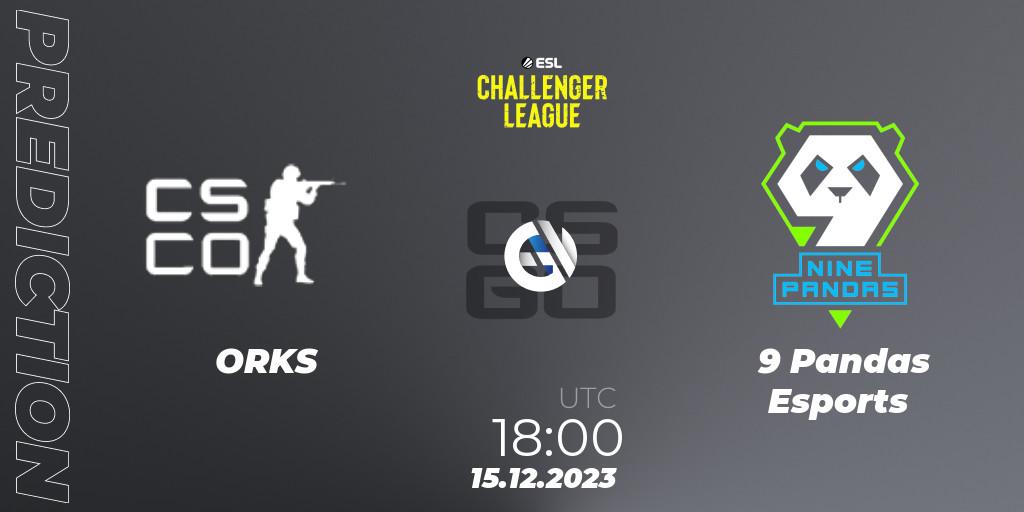 Pronóstico ORKS - 9 Pandas Esports. 15.12.2023 at 18:00, Counter-Strike (CS2), ESL Challenger League Season 46 Relegation: Europe