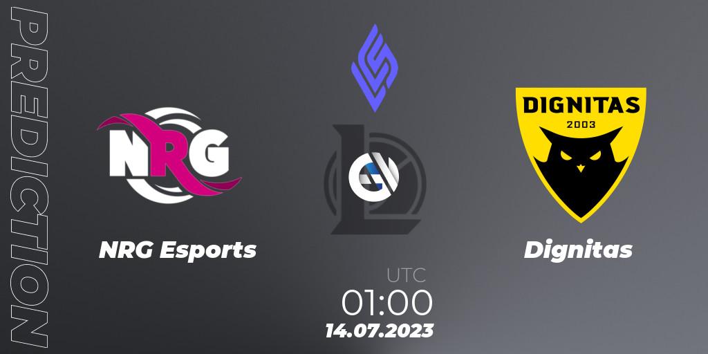 Pronóstico NRG Esports - Dignitas. 13.07.23, LoL, LCS Summer 2023 - Group Stage