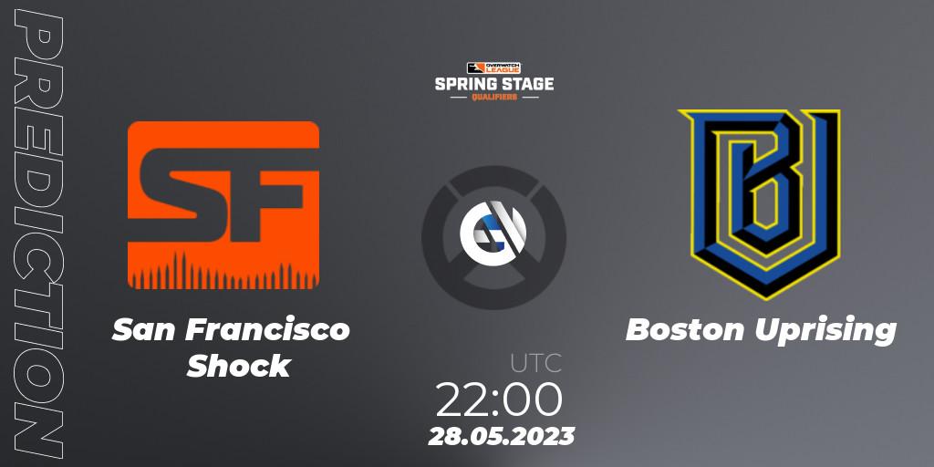 Pronóstico San Francisco Shock - Boston Uprising. 28.05.2023 at 22:00, Overwatch, OWL Stage Qualifiers Spring 2023 West