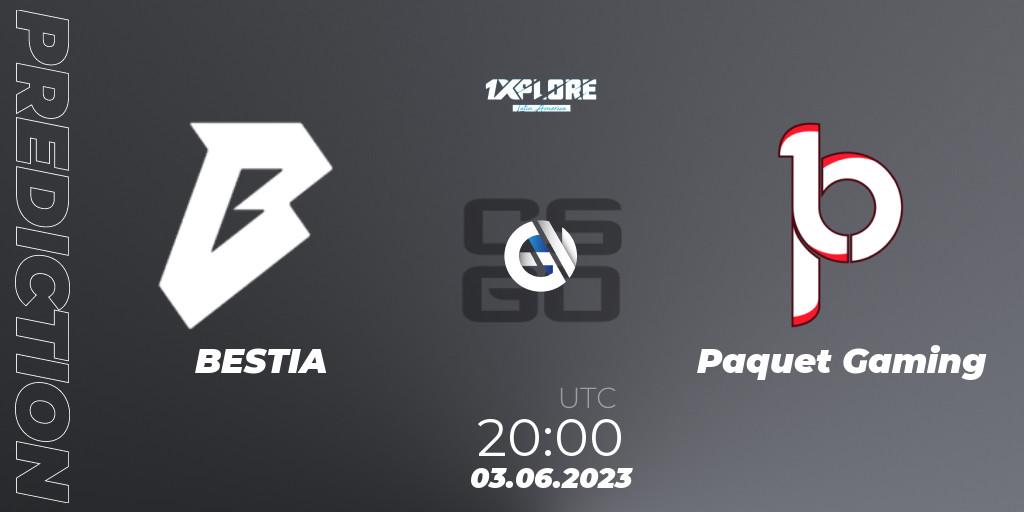 Pronóstico BESTIA - Paquetá Gaming. 03.06.23, CS2 (CS:GO), 1XPLORE Latin America Cup 1