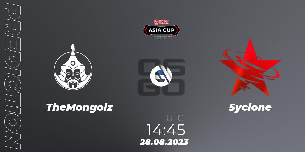 Pronóstico TheMongolz - 5yclone. 28.08.2023 at 15:15, Counter-Strike (CS2), 5E Arena Asia Cup Fall 2023