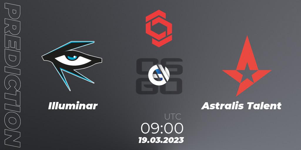 Pronóstico Illuminar - Astralis Talent. 19.03.2023 at 09:00, Counter-Strike (CS2), CCT Central Europe Series #5