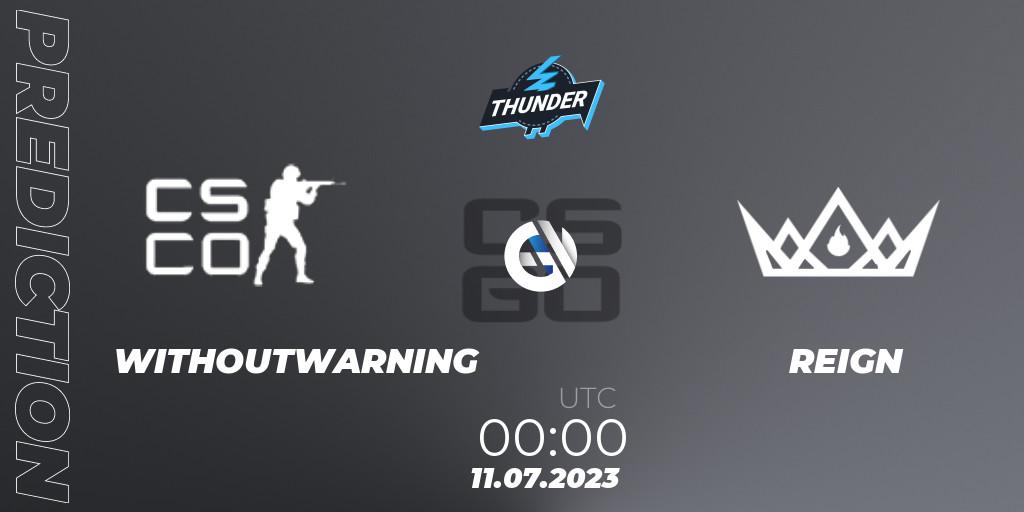 Pronóstico WITHOUTWARNING - OMiT. 11.07.23, CS2 (CS:GO), Thunderpick World Championship 2023: North American Qualifier #1