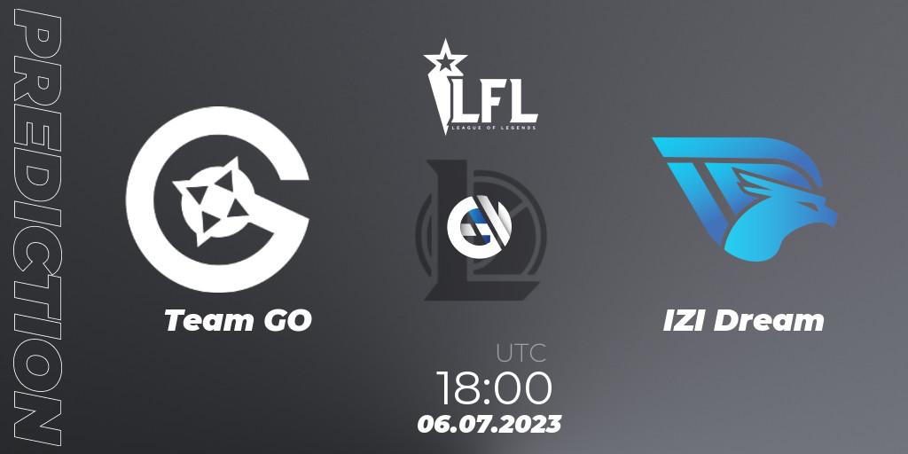 Pronóstico Team GO - IZI Dream. 06.07.2023 at 18:00, LoL, LFL Summer 2023 - Group Stage
