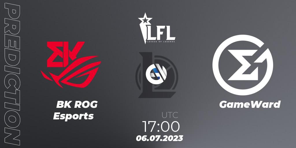 Pronóstico BK ROG Esports - GameWard. 06.07.2023 at 16:00, LoL, LFL Summer 2023 - Group Stage