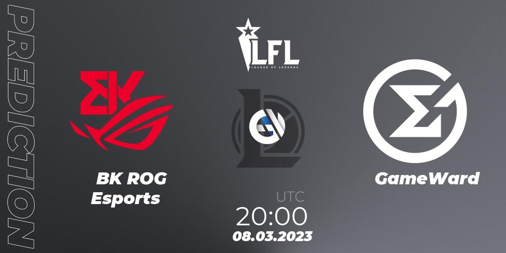 Pronóstico BK ROG Esports - GameWard. 08.03.2023 at 20:00, LoL, LFL Spring 2023 - Group Stage