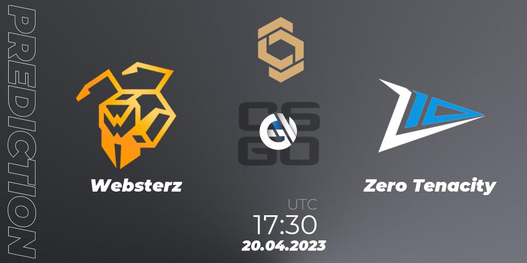 Pronóstico Websterz - Zero Tenacity. 20.04.2023 at 18:00, Counter-Strike (CS2), CCT South Europe Series #4: Closed Qualifier