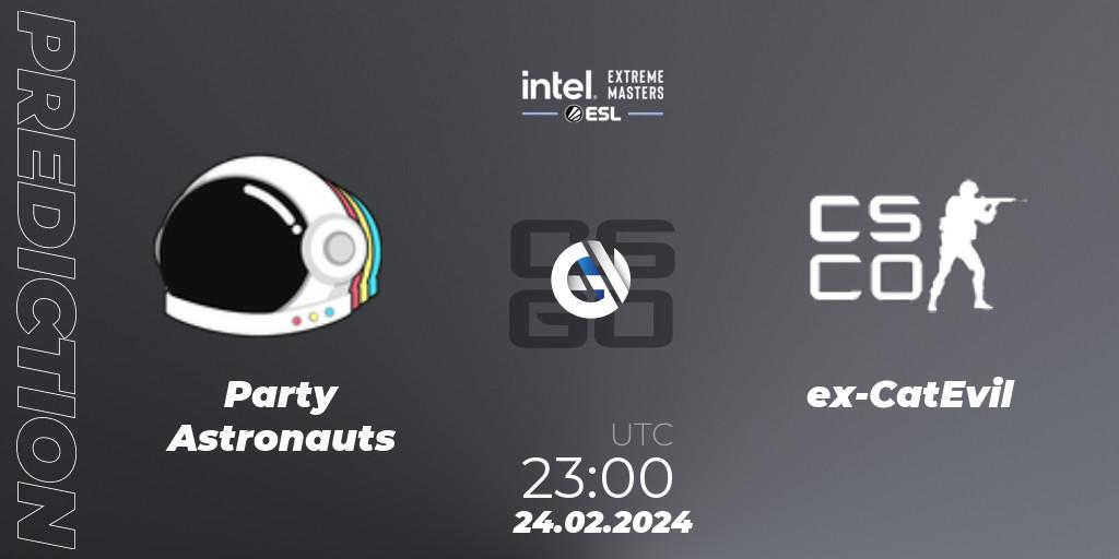 Pronóstico Party Astronauts - ex-CatEvil. 24.02.2024 at 23:00, Counter-Strike (CS2), Intel Extreme Masters Dallas 2024: North American Open Qualifier #2