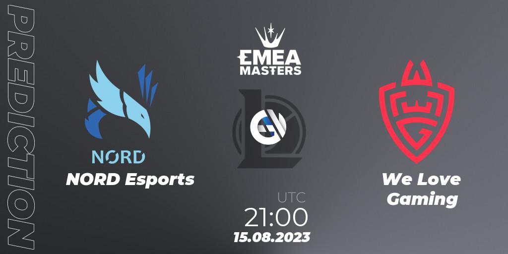 Pronóstico NORD Esports - We Love Gaming. 15.08.23, LoL, EMEA Masters Summer 2023