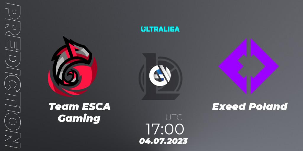 Pronóstico Team ESCA Gaming - Exeed Poland. 04.07.2023 at 17:00, LoL, Ultraliga Season 10 2023 Regular Season