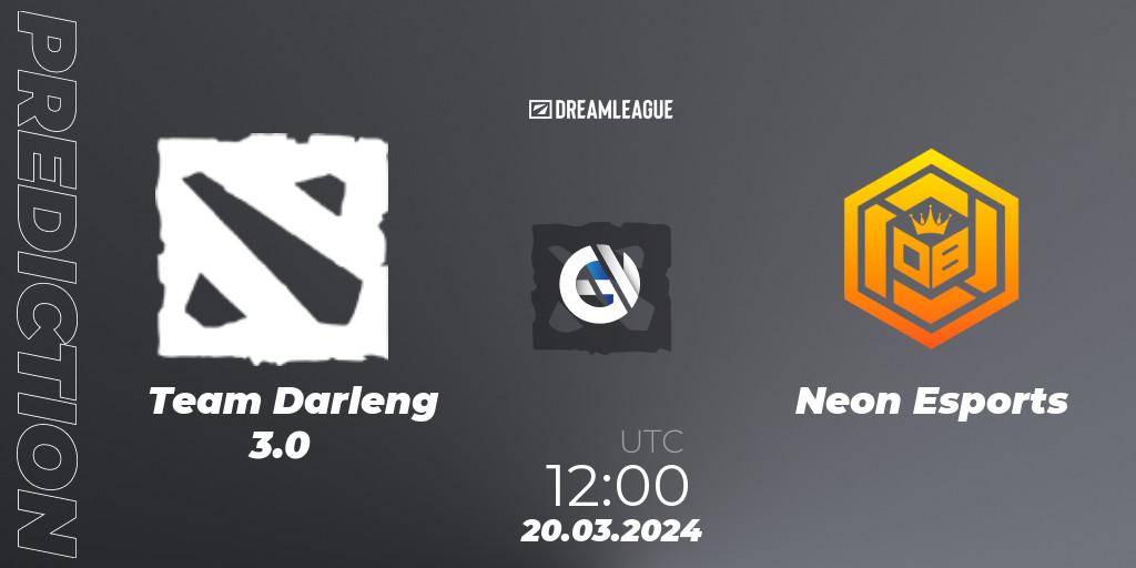 Pronóstico Team Darleng 3.0 - Neon Esports. 20.03.24, Dota 2, DreamLeague Season 23: Southeast Asia Closed Qualifier
