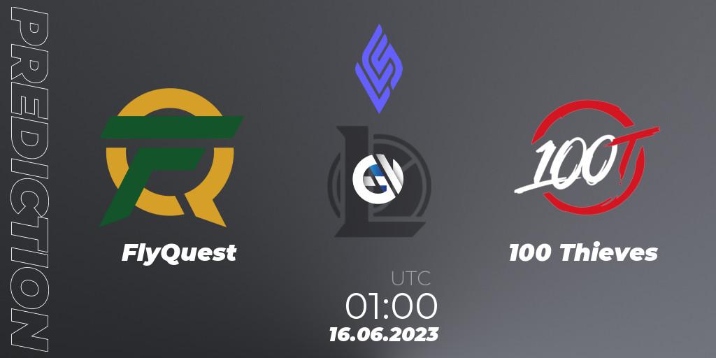Pronóstico FlyQuest - 100 Thieves. 15.06.23, LoL, LCS Summer 2023 - Group Stage