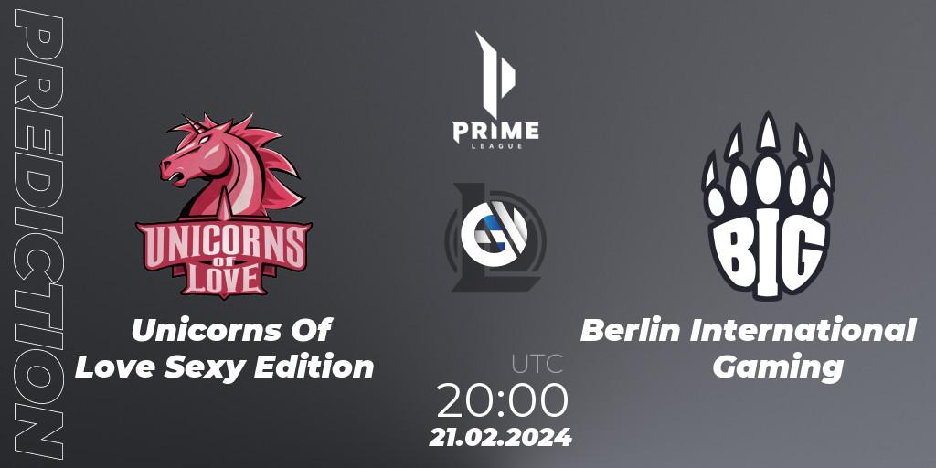 Pronóstico Unicorns Of Love Sexy Edition - Berlin International Gaming. 21.02.24, LoL, Prime League Spring 2024 - Group Stage