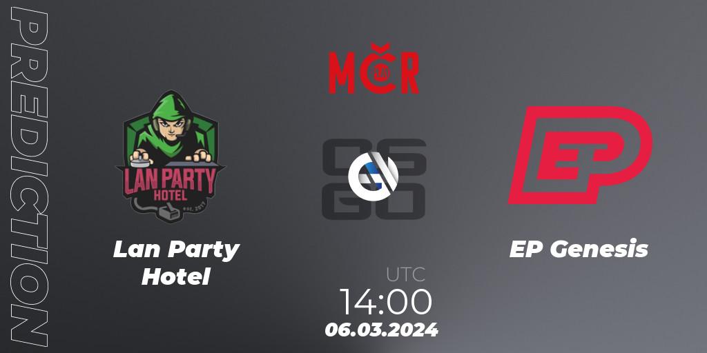 Pronóstico Lan Party Hotel - EP Genesis. 06.03.2024 at 14:00, Counter-Strike (CS2), Tipsport Cup Winter 2024: Online Stage