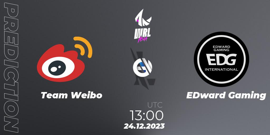 Pronóstico Team Weibo - EDward Gaming. 24.12.2023 at 13:00, Wild Rift, WRL Asia 2023 - Season 2 - Regular Season