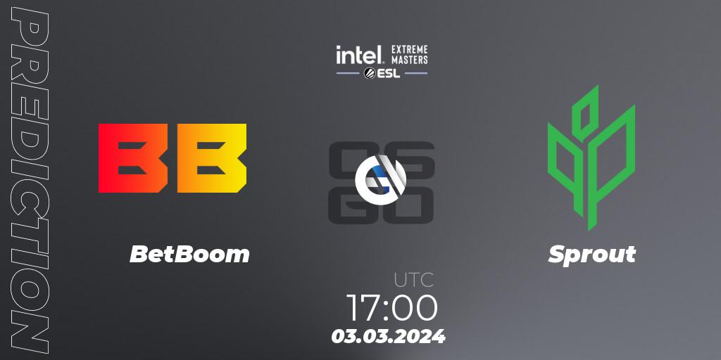 Pronóstico BetBoom - Sprout. 03.03.24, CS2 (CS:GO), Intel Extreme Masters Dallas 2024: European Open Qualifier #1