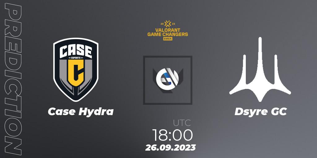 Pronóstico Case Hydra - Dsyre GC. 26.09.2023 at 18:00, VALORANT, VCT 2023: Game Changers EMEA Stage 3 - Group Stage