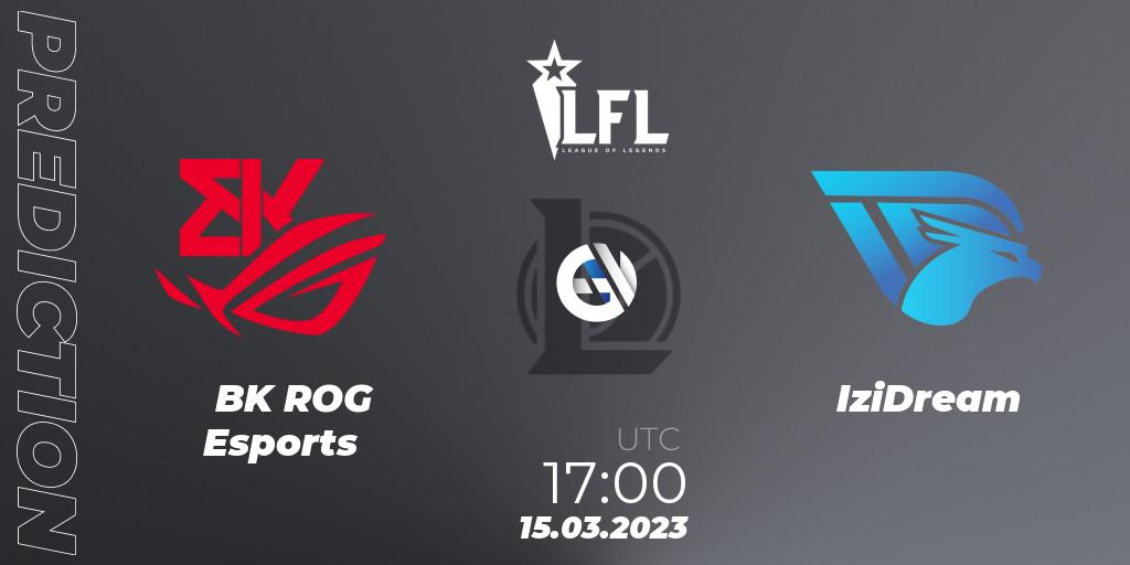 Pronóstico BK ROG Esports - IziDream. 15.03.2023 at 17:00, LoL, LFL Spring 2023 - Group Stage