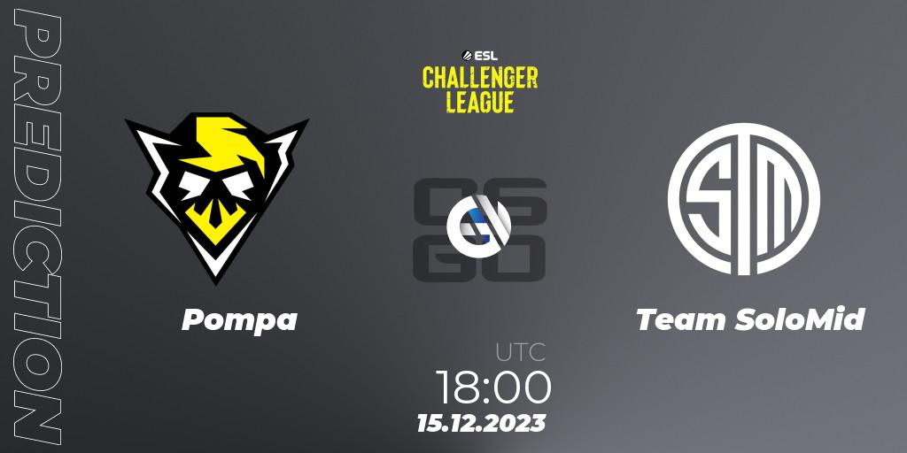 Pronóstico Pompa - Team SoloMid. 15.12.2023 at 18:00, Counter-Strike (CS2), ESL Challenger League Season 46 Relegation: Europe