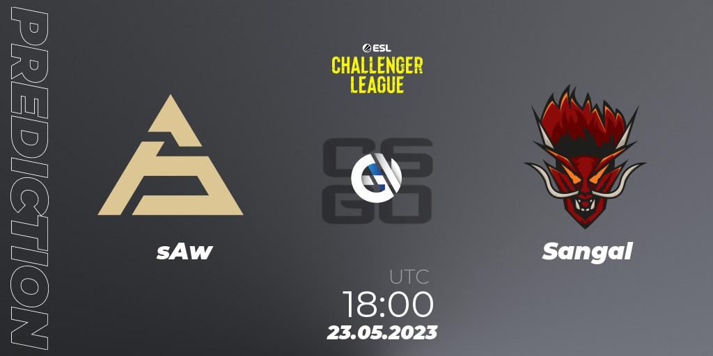 Pronóstico sAw - Sangal. 22.05.2023 at 18:00, Counter-Strike (CS2), ESL Challenger League Season 45: Europe