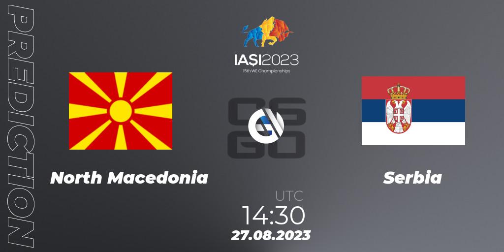Pronóstico North Macedonia - Serbia. 27.08.2023 at 19:30, Counter-Strike (CS2), IESF World Esports Championship 2023