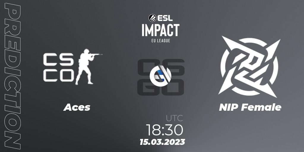 Pronóstico Aces - NIP Female. 15.03.23, CS2 (CS:GO), ESL Impact League Season 3: European Division
