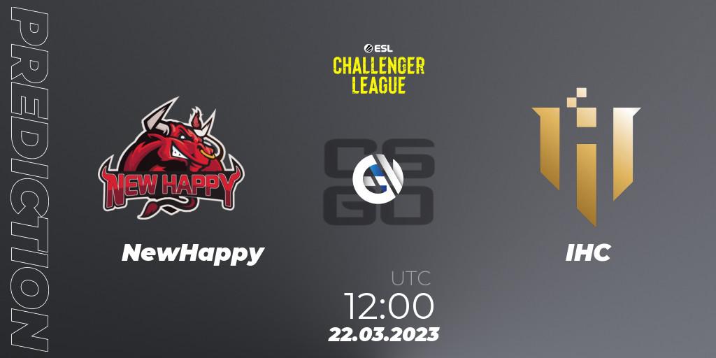 Pronóstico NewHappy - IHC. 22.03.23, CS2 (CS:GO), ESL Challenger League Season 44: Asia-Pacific