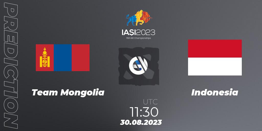 Pronóstico Team Mongolia - Indonesia. 30.08.23, Dota 2, IESF World Championship 2023