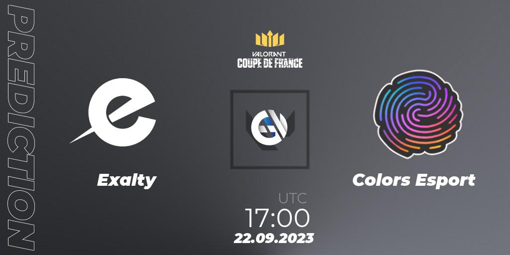 Pronóstico Exalty - Colors Esport. 22.09.2023 at 17:00, VALORANT, VCL France: Revolution - Coupe De France 2023