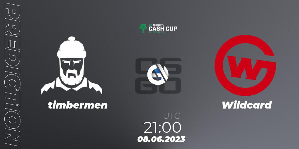 Pronóstico timbermen - Wildcard. 08.06.2023 at 21:00, Counter-Strike (CS2), ESEA Cash Cup Circuit Season 1 Finals