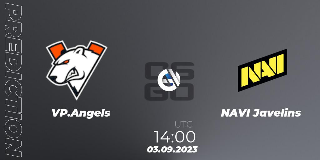 Pronóstico VP.Angels - NAVI Javelins. 03.09.2023 at 14:00, Counter-Strike (CS2), ESL Impact Summer 2023 Cash Cup 5 Europe