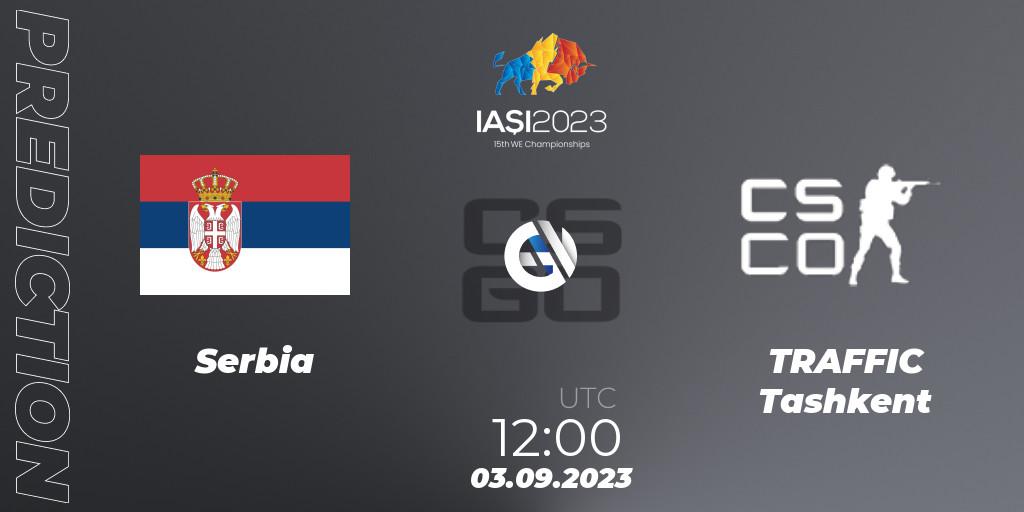Pronóstico Serbia - TRAFFIC Tashkent. 03.09.2023 at 12:00, Counter-Strike (CS2), IESF World Esports Championship 2023