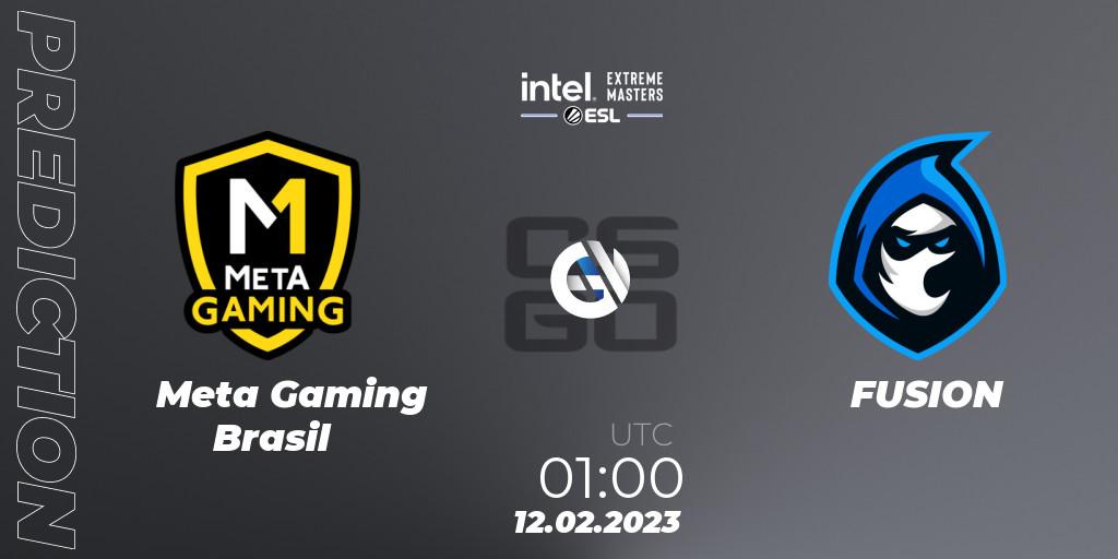 Pronóstico Meta Gaming Brasil - FUSION. 12.02.23, CS2 (CS:GO), IEM Brazil Rio 2023 South America Open Qualifier 2