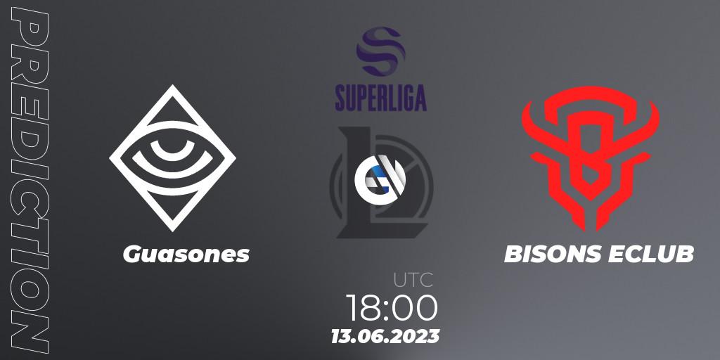 Pronóstico Guasones - BISONS ECLUB. 13.06.23, LoL, Superliga Summer 2023 - Group Stage