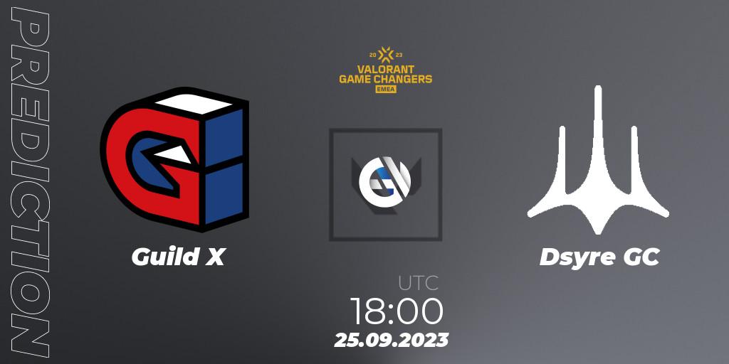 Pronóstico Guild X - Dsyre GC. 25.09.2023 at 18:00, VALORANT, VCT 2023: Game Changers EMEA Stage 3 - Group Stage