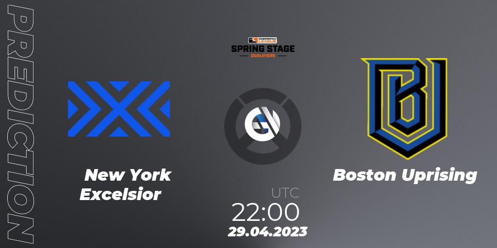 Pronóstico New York Excelsior - Boston Uprising. 29.04.2023 at 22:00, Overwatch, OWL Stage Qualifiers Spring 2023 West