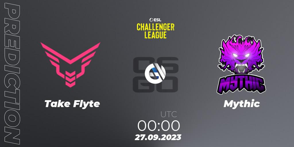 Pronóstico Take Flyte - Mythic. 27.09.2023 at 00:00, Counter-Strike (CS2), ESL Challenger League Season 46: North America